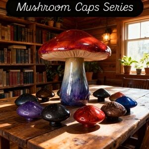 Colorful Mushroom Cap Decor Set